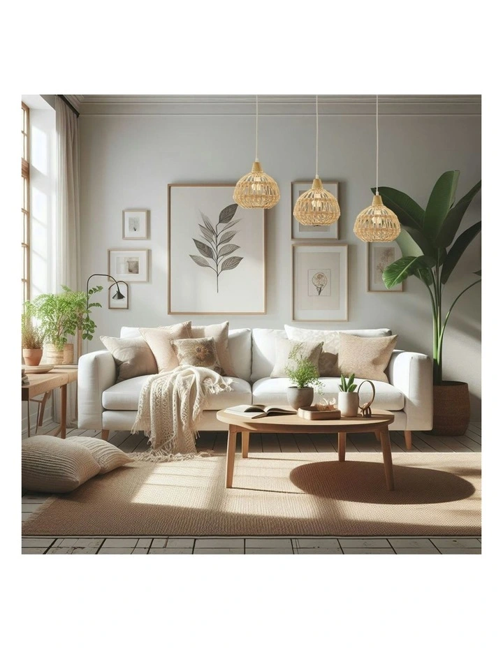 Loom Rattan Pendant Light in Natural