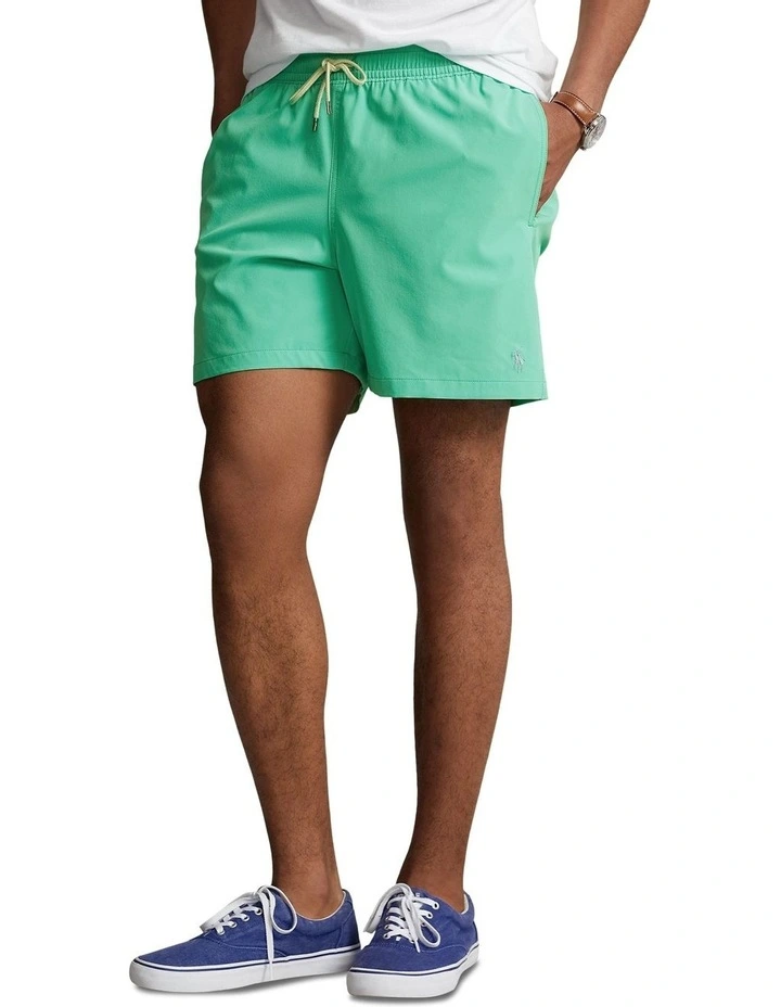 Traveler Plain Swim Short in Sunset Green