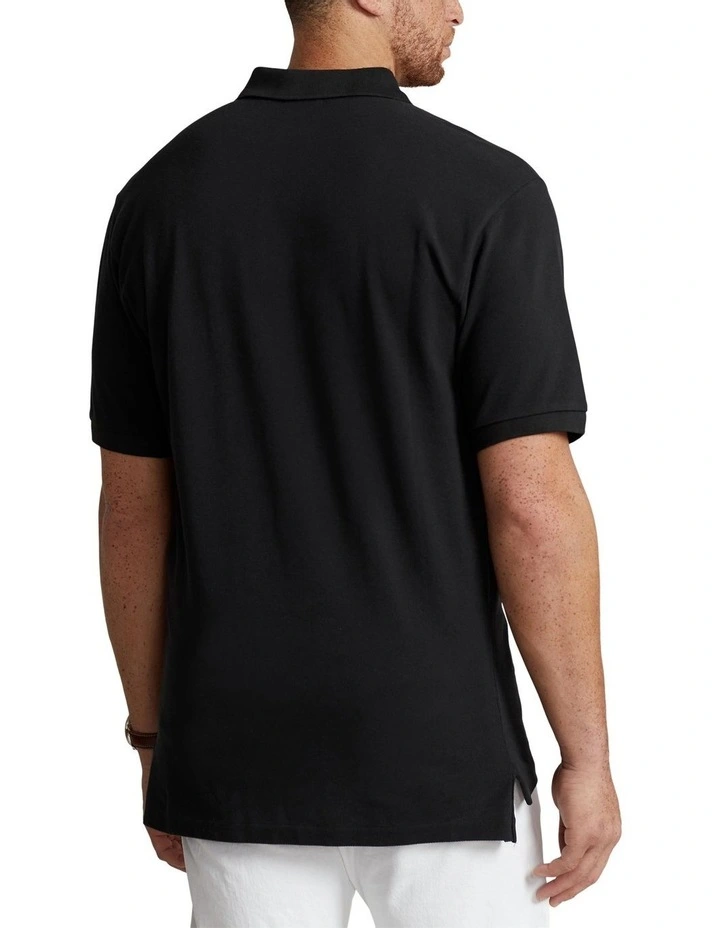 Big & Tall he Iconic Mesh Polo Shirt in Black