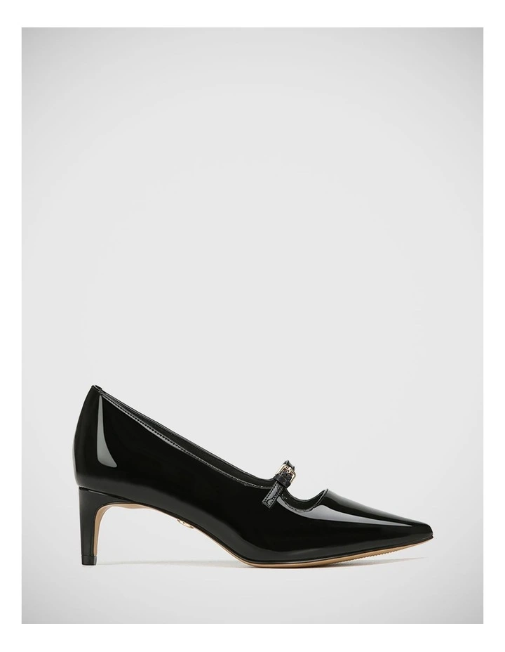 Jennie Patent Leather Pump in Black