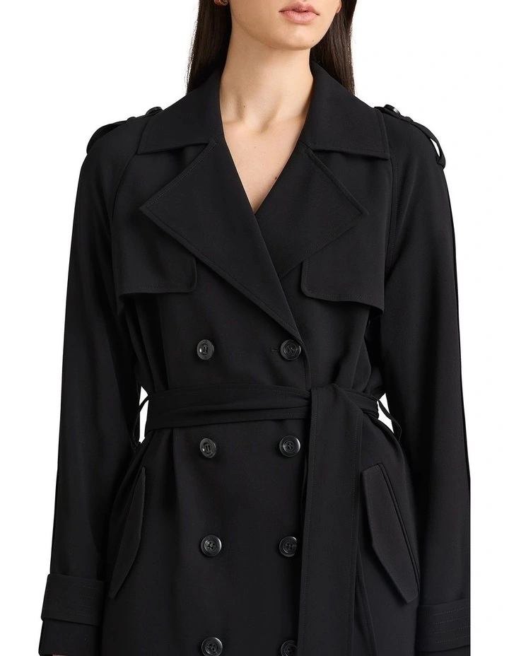 Peyton Trench Coat in Black