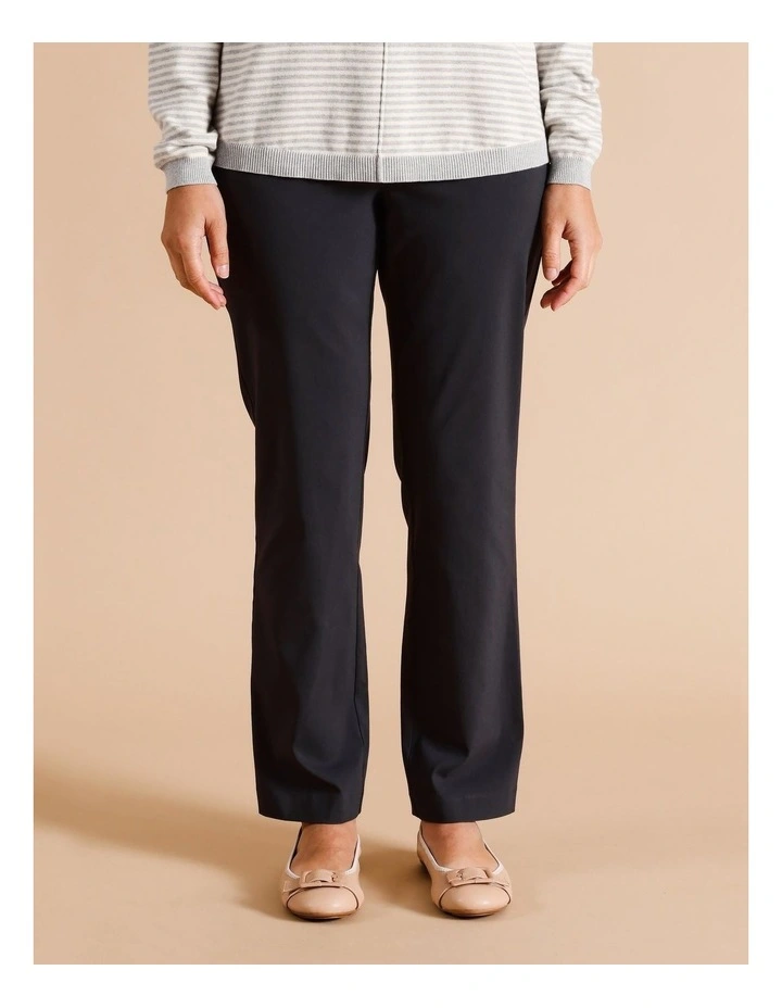 Sustainable Viscose Blend Wardrobe Staple Straight Pant in Charcoal