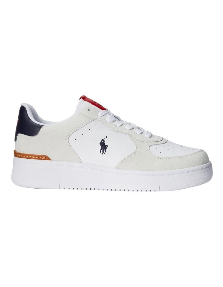 Masters Court Suede-Leather Sneaker in White