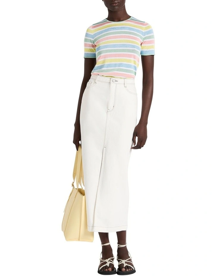 Sea-Foam Alone Top in Seafoam Stripe