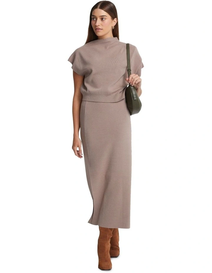 Poppy Knitted Top in Mocha