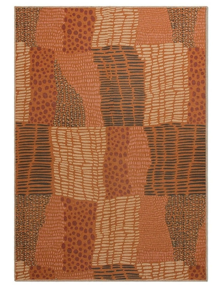Quilt Washable New Jute Area Rug in Orange