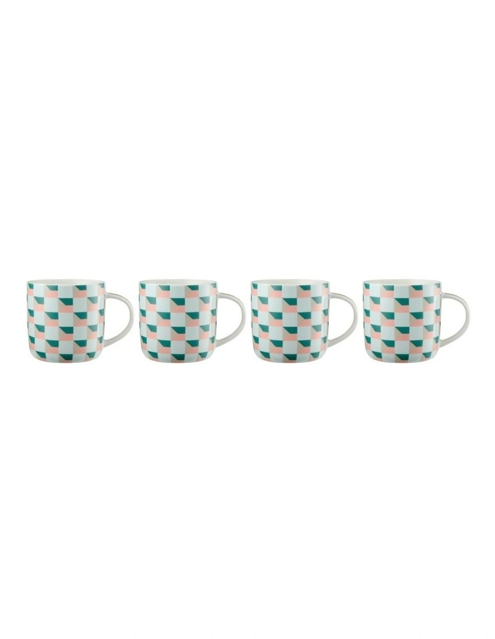 Syracuse Mug 480ml Set of 4 Gift Boxed in Green