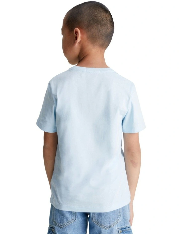 Chest Monogram Short Sleeve Top in Keepsake Blue