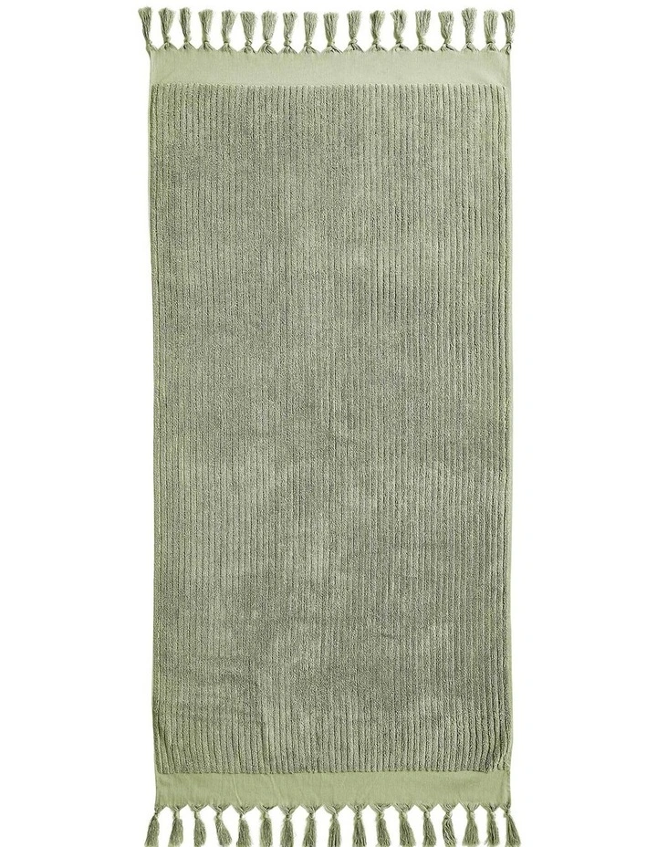 Paros Rib Range Bath Towel in Fennel