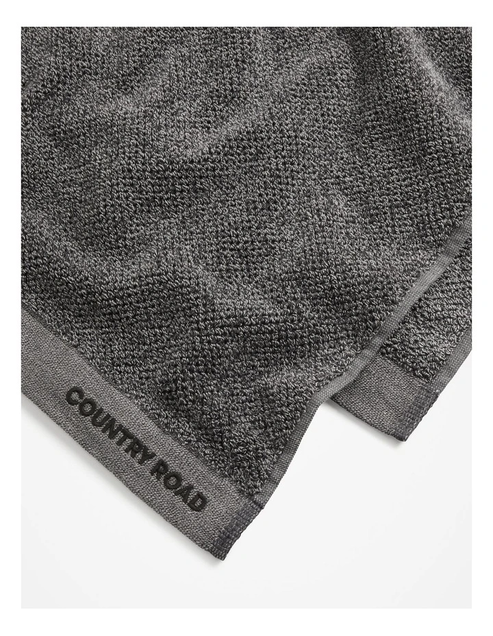 Calo Australian Cotton Hand Towel in Charcoal Marle