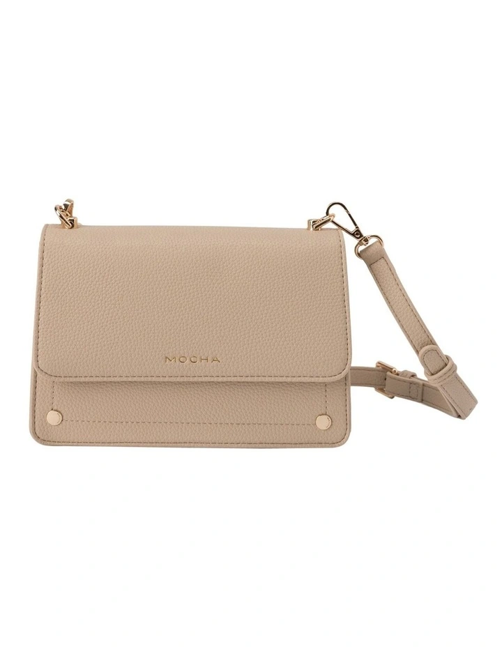 Sienna Stud Crossbody in Beige