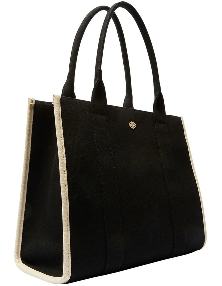 Tyra Tote Bag in Black Canvas