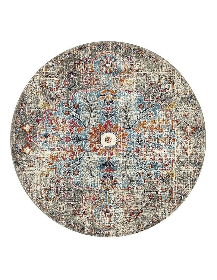 Museum Huxley Multi Coloured Round Rug In Multi
