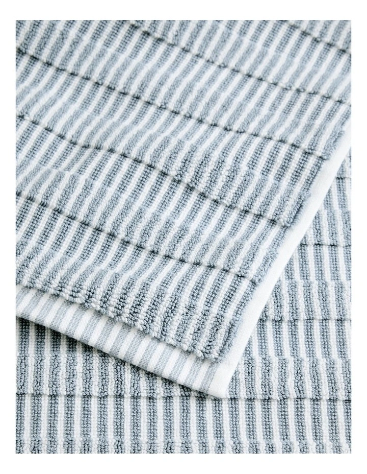 Pippa Australian Cotton Bath Mat in Mineral Blue