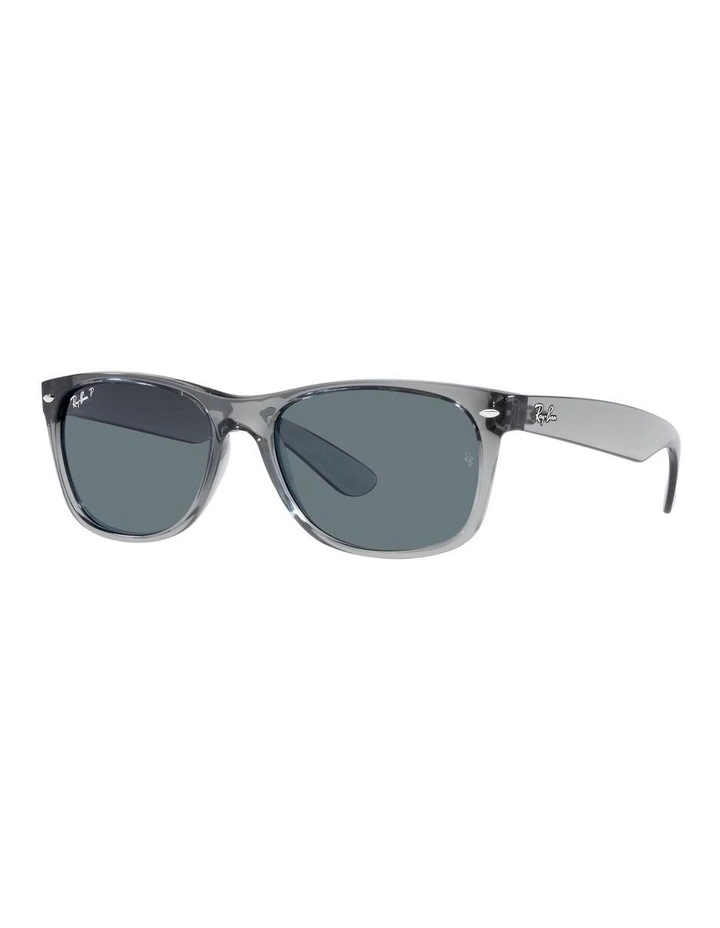 Wayfarer Polarised Sunglasses in Transparent Grey
