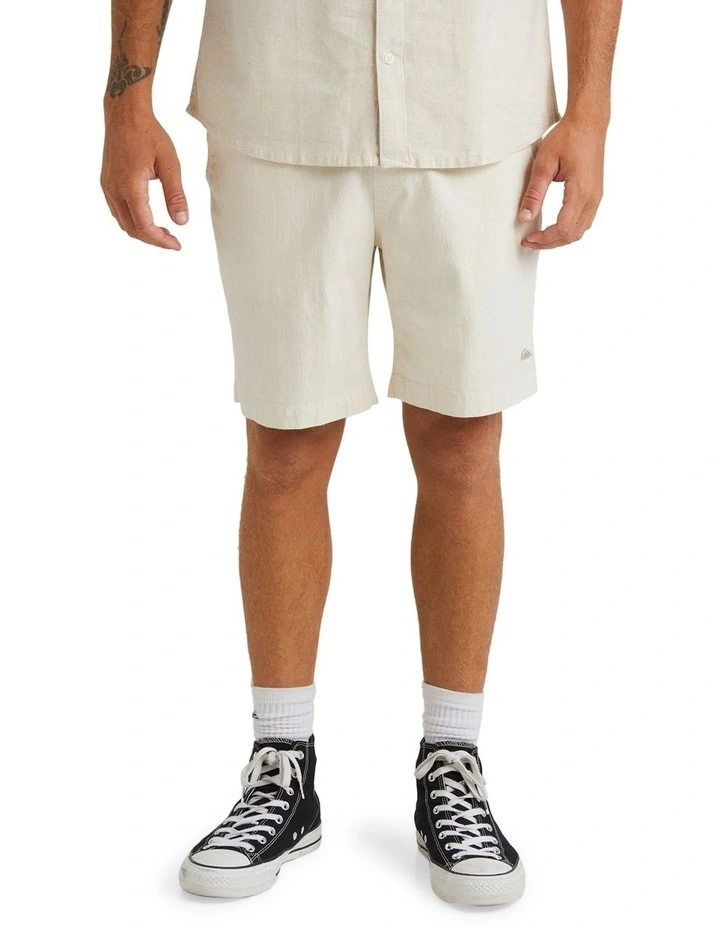 Palm Waves 17 Inch Elasticated Walk Shorts in Birch