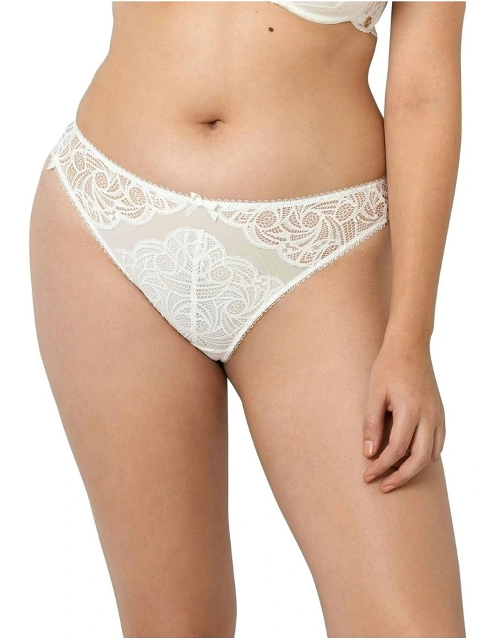 Ariane Lace Brazilian Cut Brief in White