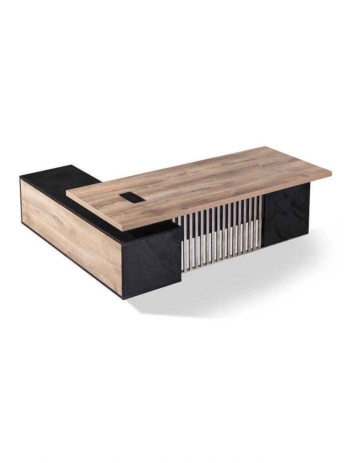 Daxton Executive Desk With Right Return in Black