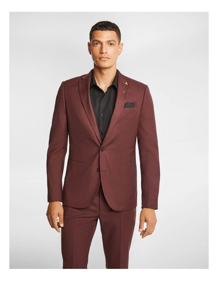 Alfa Skinny Suit Jacket in Rust