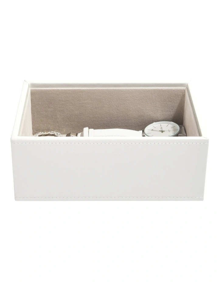 Mini Watch Accessories Layer White Jewellery Box