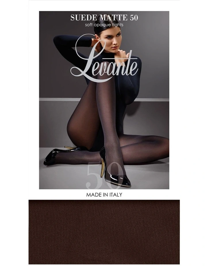 50D Suede Matte Tight in Chocolate