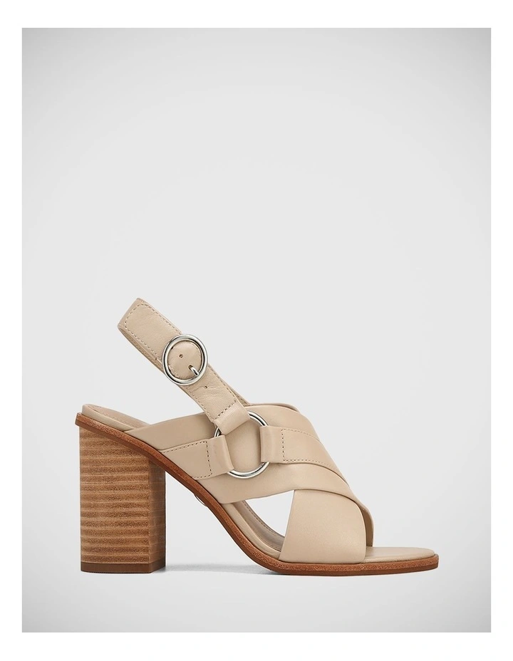 Fiorella Leather Sandal in Porcelain