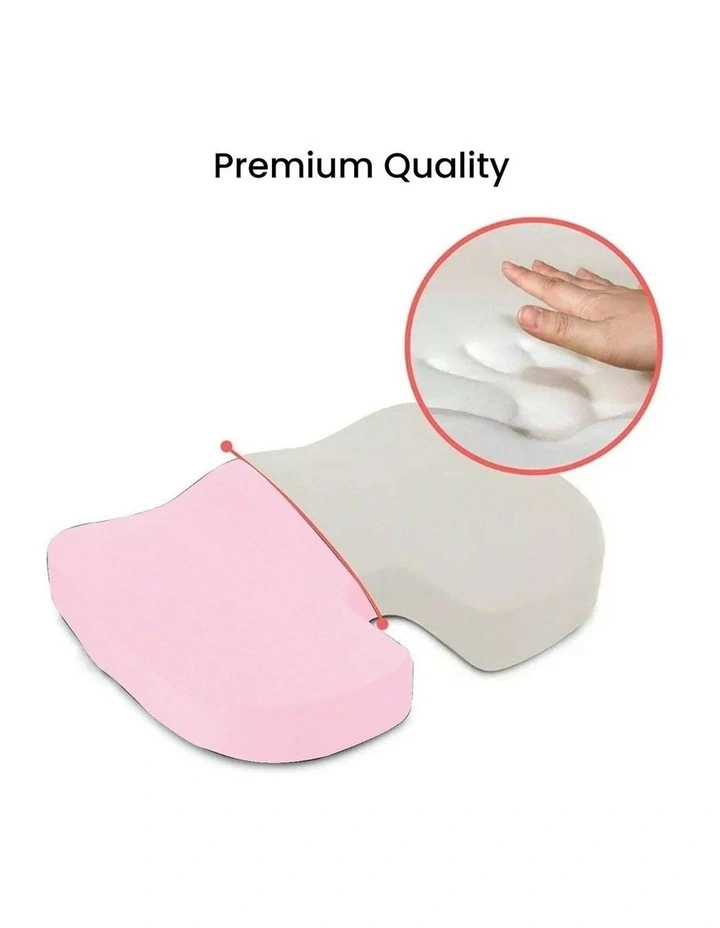 Premium Quality Memory Foam Cushion Seat U-Shape in Light Pink