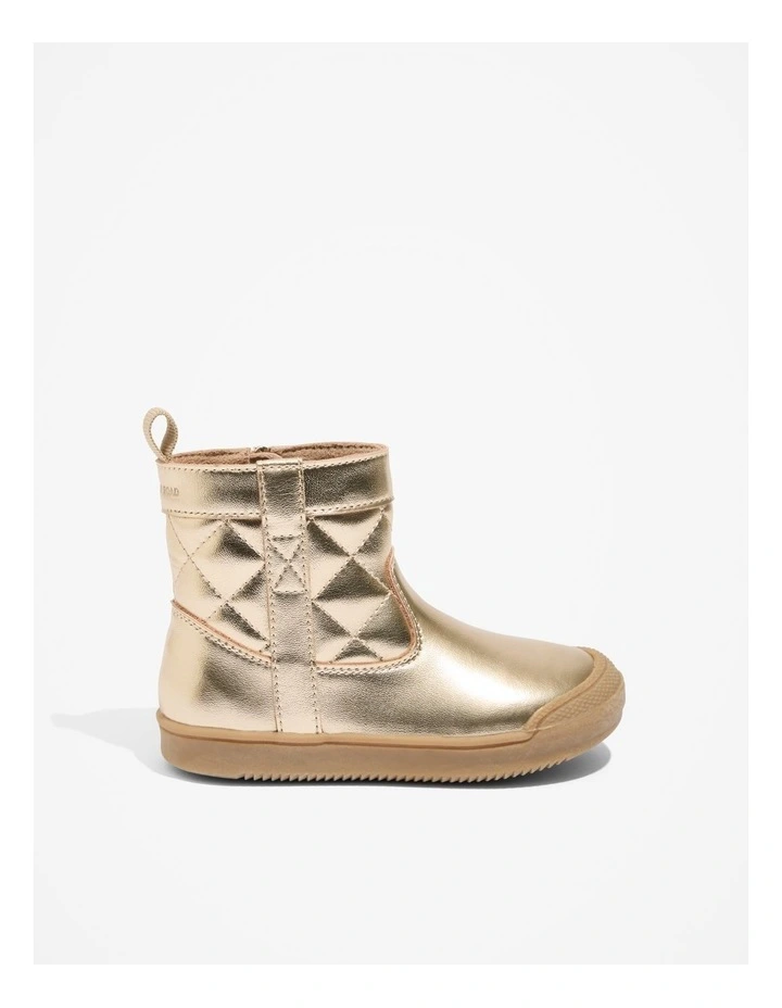 Quilted Boot in Soft Gold
