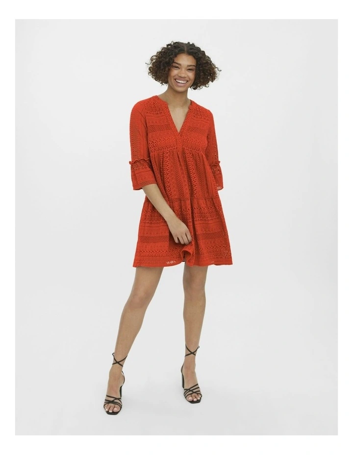 Honey Lace Tunic in Spicy Orange