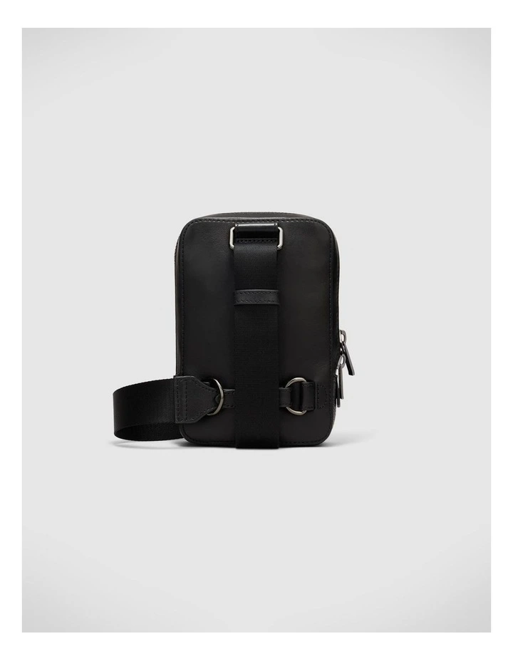 Leather Crossbody Bag in Black
