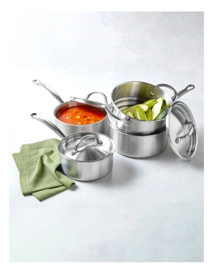 Per Amore Clad Stainless Steel Induction 4 Piece Cookware Set