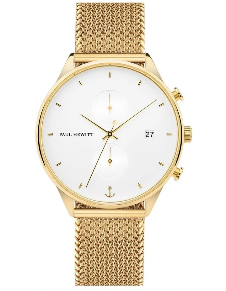 PH C G W 50S Chrono Line Gold Mesh Watch