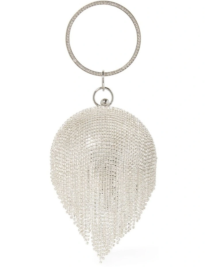 Dani Diamante Clutch in Silver