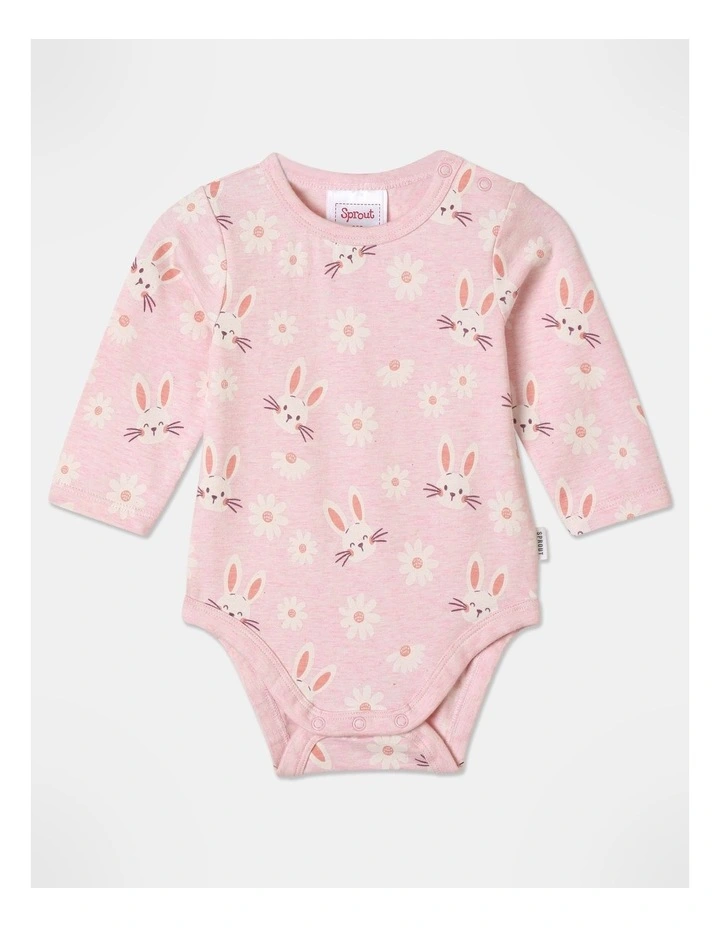 Essential Bunny Bodysuit in Dusty Pink