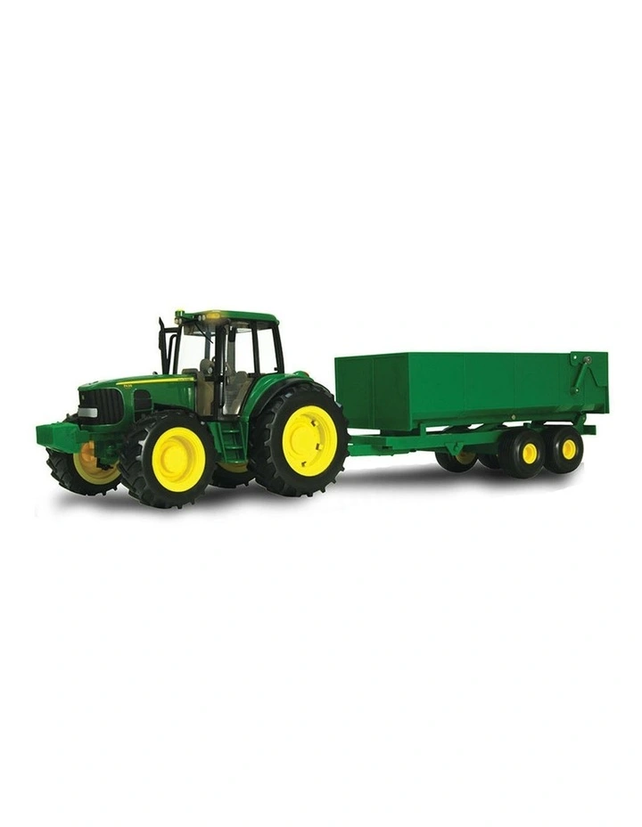 Big Farm Tractor Wagon Vehicle Model Play Toy 1:16 Scale Kids 2 Piece