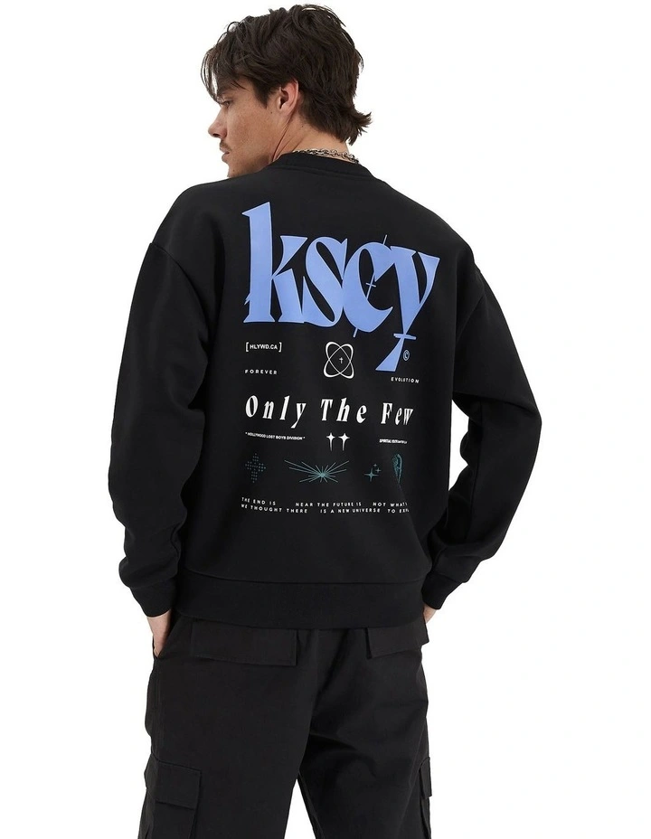 Evolved Heavy Relaxed Sweater in Jet Black