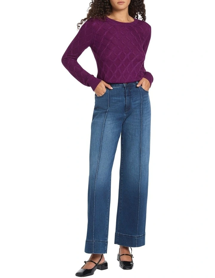 Galaxy Shimmer Knit in Plum