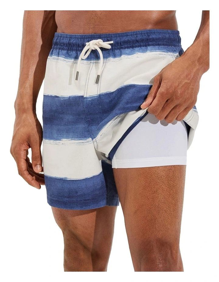 Geo Swim Trunk 5.5" in Grey