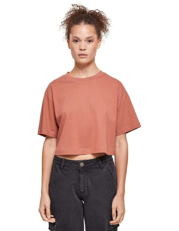 Short Oversized Tee in Terracotta
