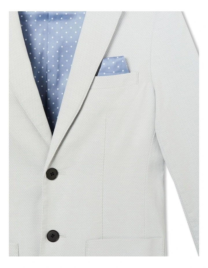 Junior Fit Dobby Blazer (3-7 Years) in Grey