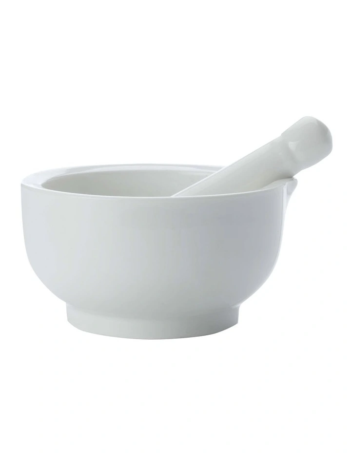 Basics Mortar & Pestle Gift Boxed 7cm in White