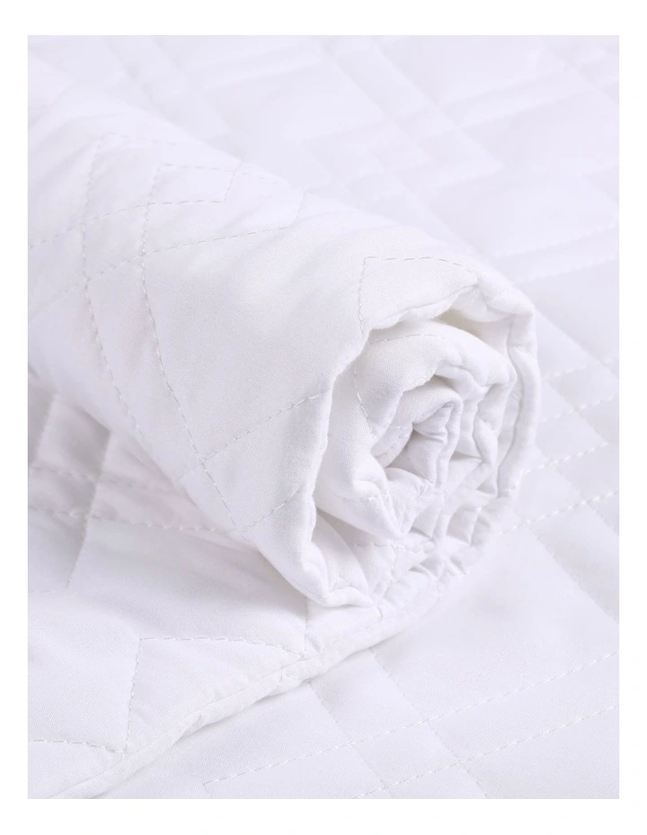 Super Plush Quilted Pillow Protector 48x73cm 2 Pack in White