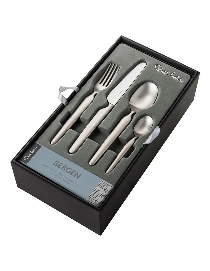 Bergen Cutlery Set 24pc Silver