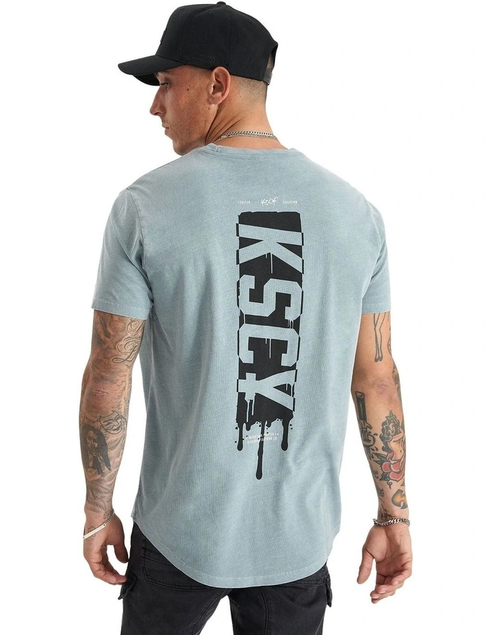 Nightbrook Dual Curved Tee in Pigment Lead