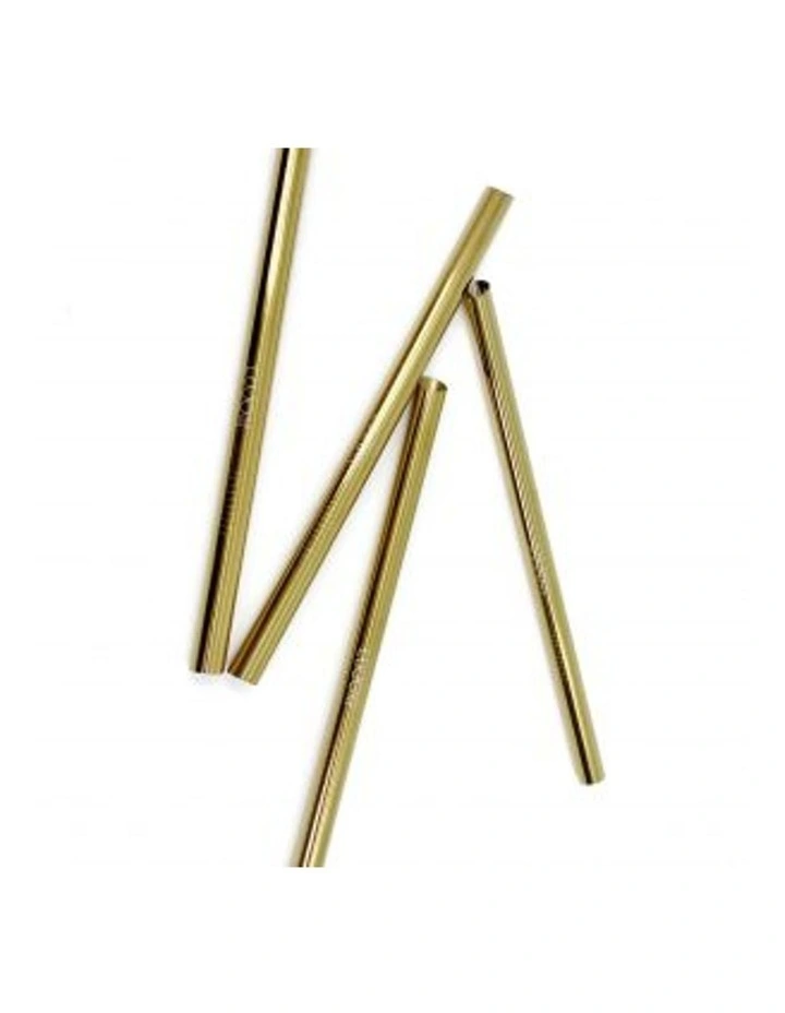 Bubble Tea Reusable Straws Gold
