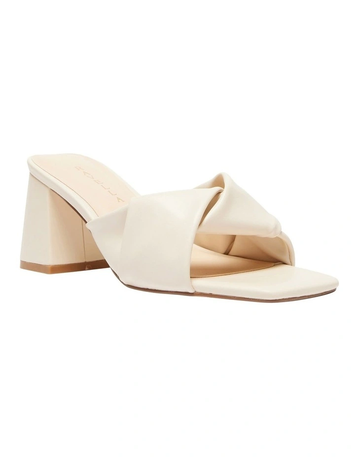 Skye Heel Sandals in Bone Smooth
