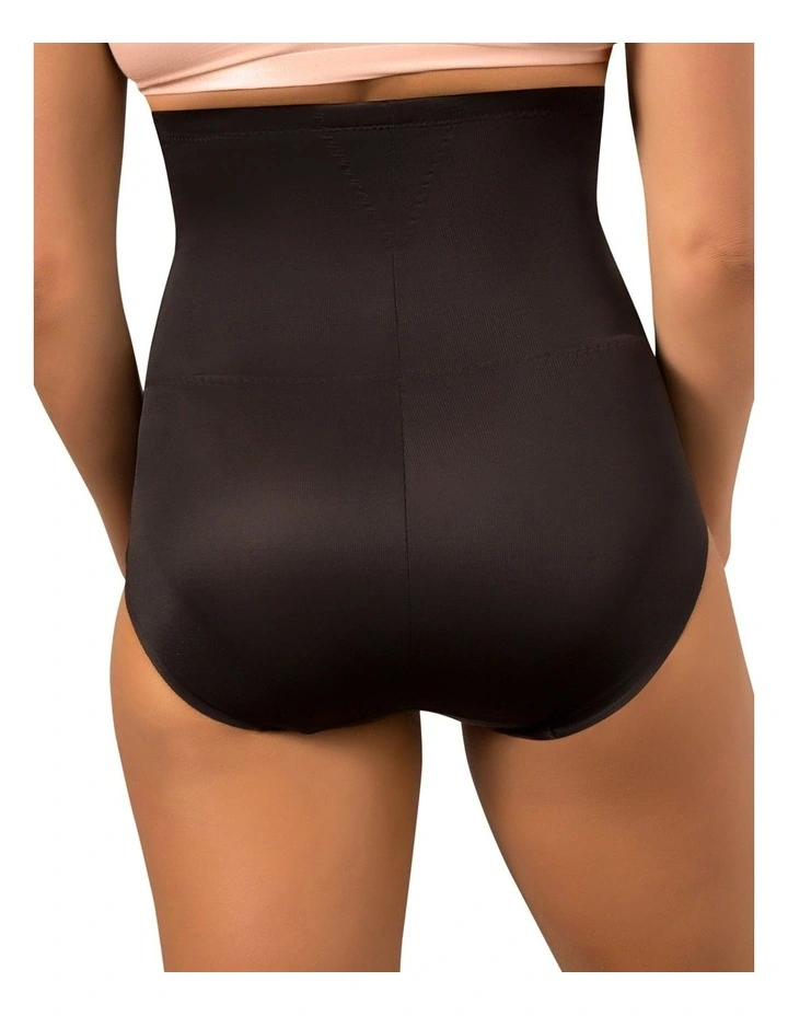 Back Magic High Waist Brief in Black