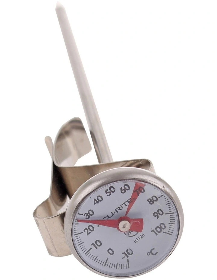 Milk Frothing Thermometer in Silver