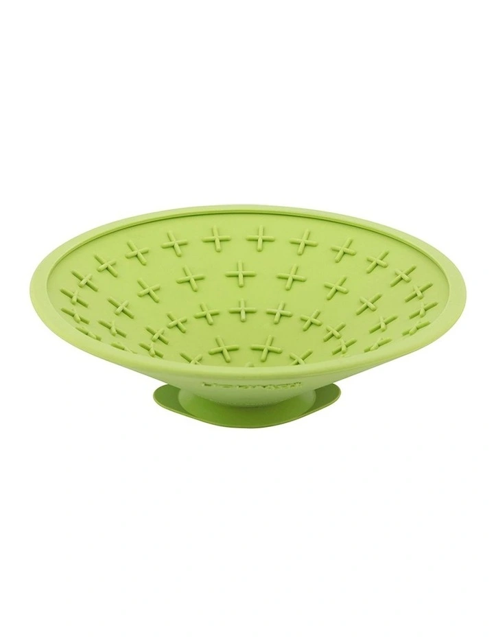 Wall & Floor Suction Slow Feeder Dog Bowl in Green