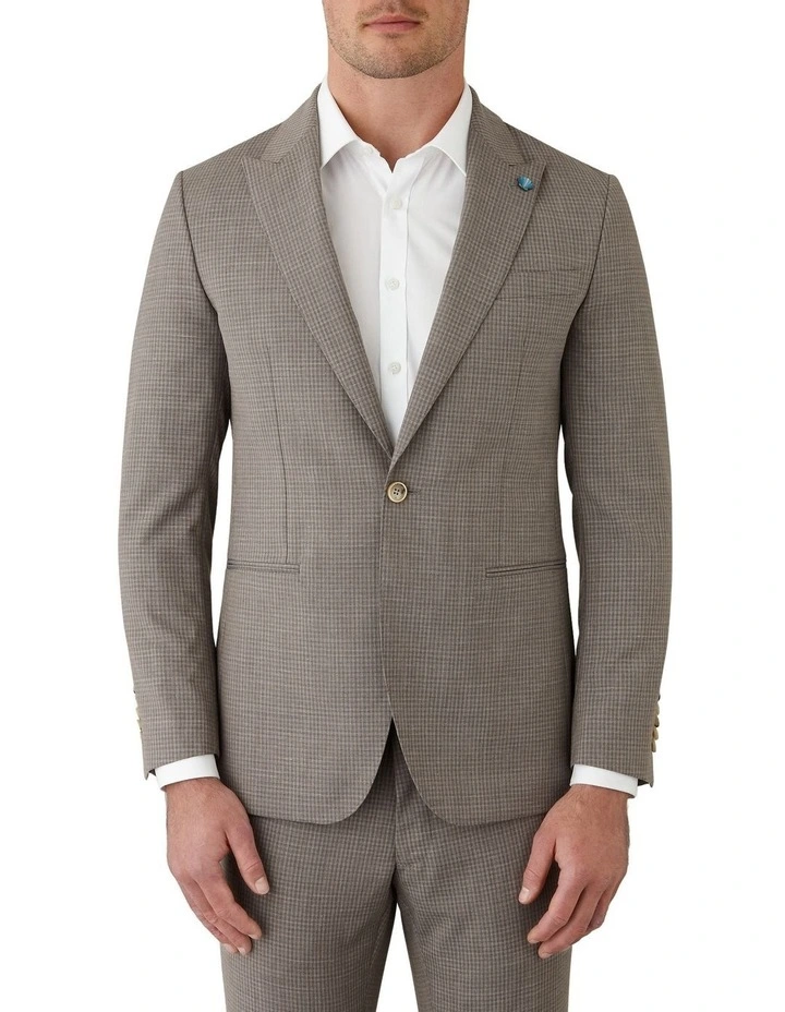 Ionic Slim Fit Jacket in Taupe